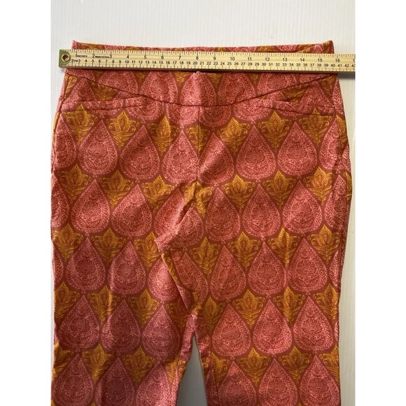 Spartina 449 Maren Pull-On Pants Womens XL Mid Rise Boho Paisley Stretch Casual - Picture 5 of 11